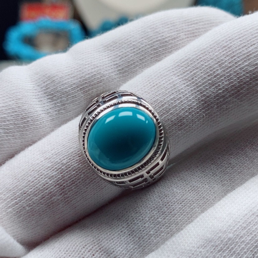 【闪购商品】绿松石绿松石银S925镀金镶嵌