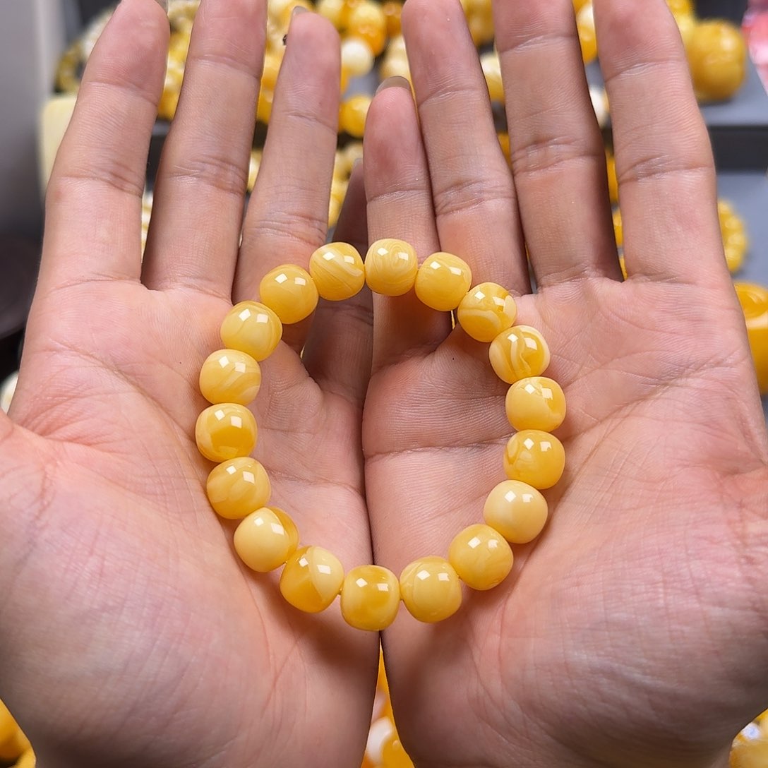 琥珀珠宝奇石未镶嵌同料12mm