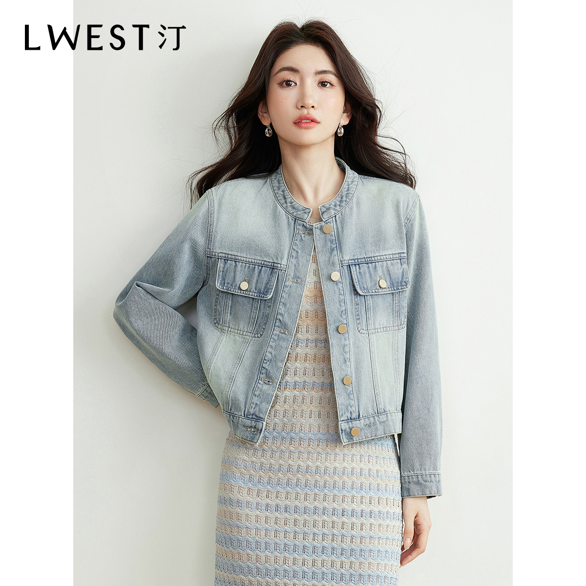 【达人专属】朗文斯汀法式气质复古牛仔短外套DTYW5102D19615