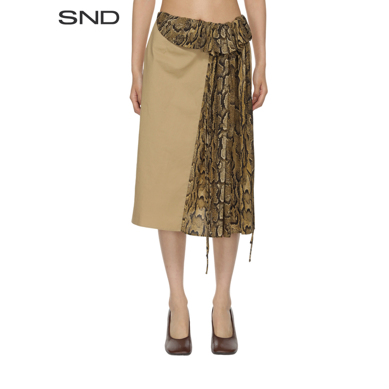【DVN设计师品牌】SND SS25 蛇纹系带短裙