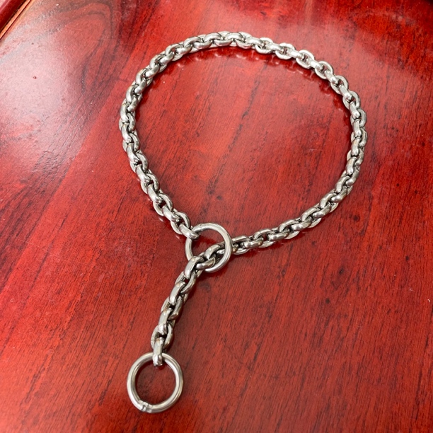 小型犬3.0线径圆面精品不锈钢p链杰克泰迪狗狗脖链鹿犬宠物犬狗链