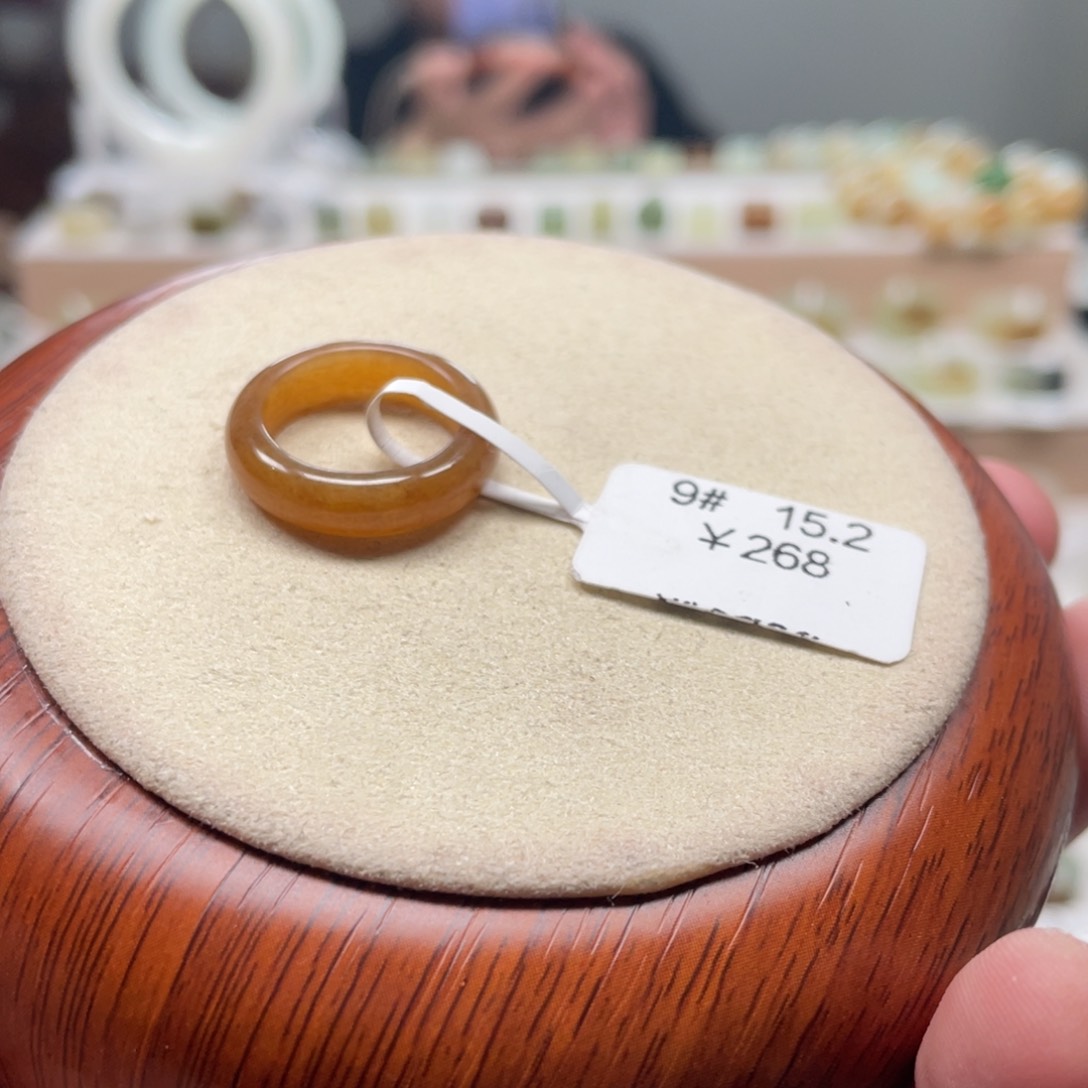 和田玉戒圈未镶嵌安*儿15.2