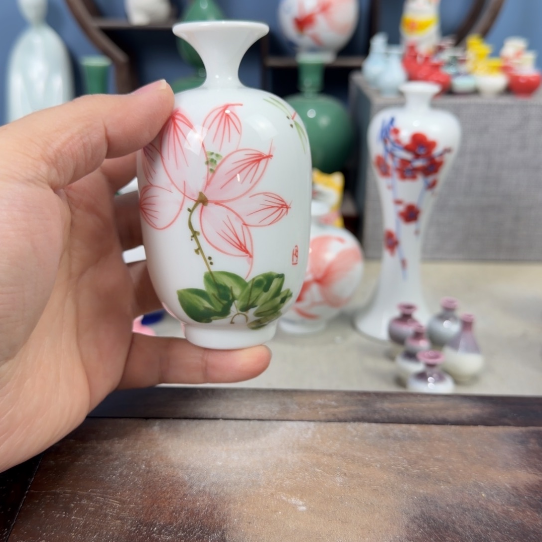 陶瓷手工小花器摆件