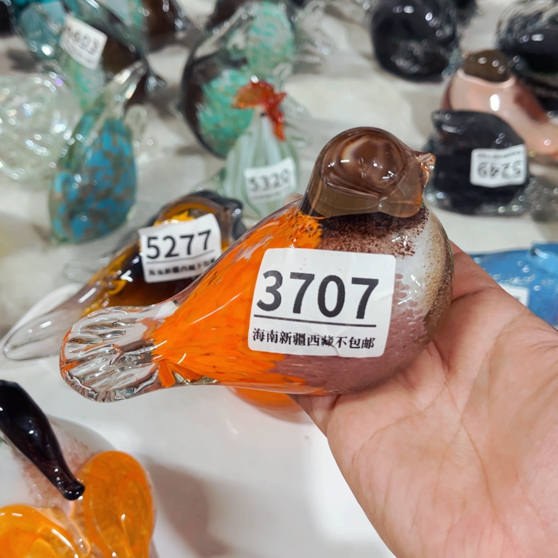 鸟3707 家悦美居琉璃摆件