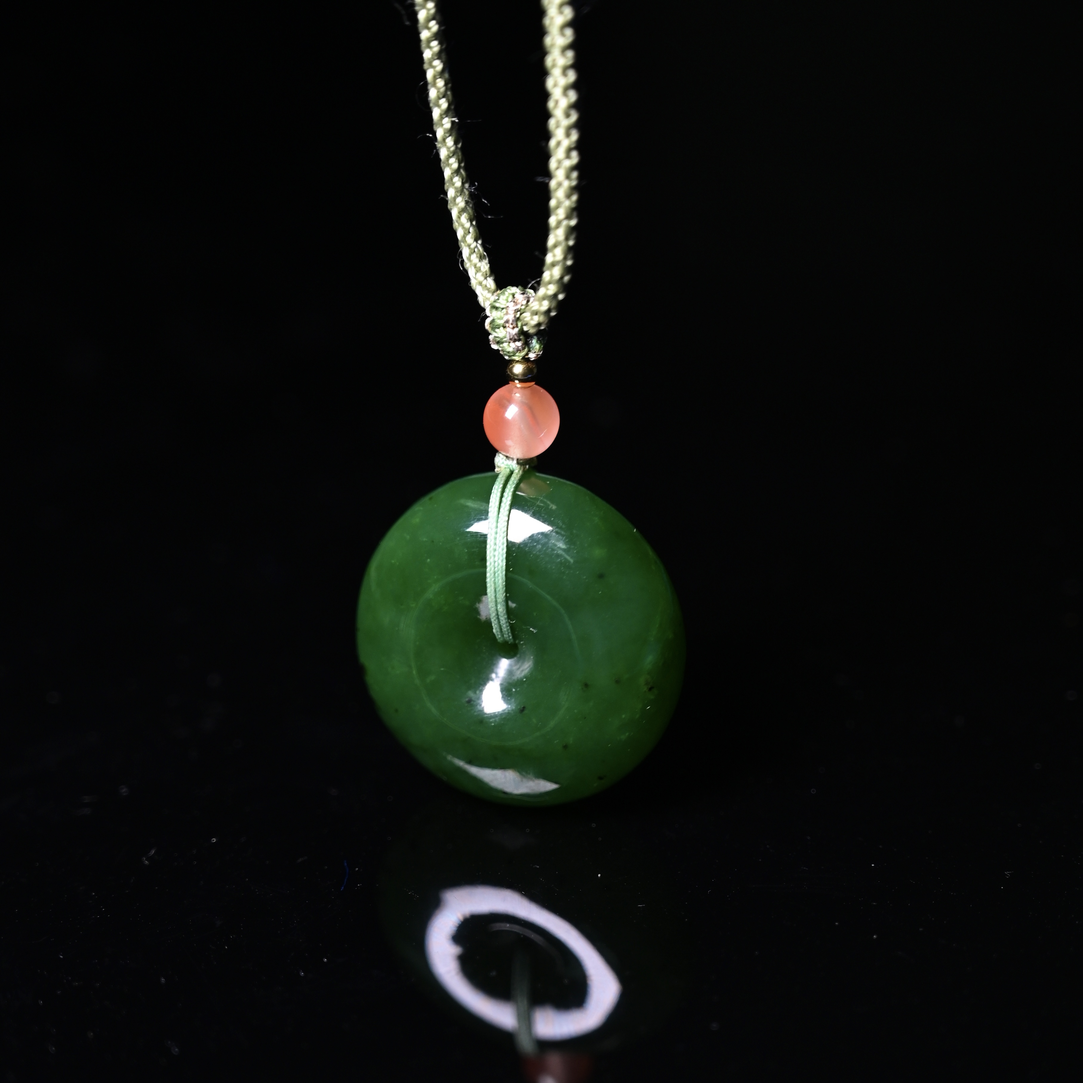 和田玉碧玉平安扣尺寸约25mm微矿kz99