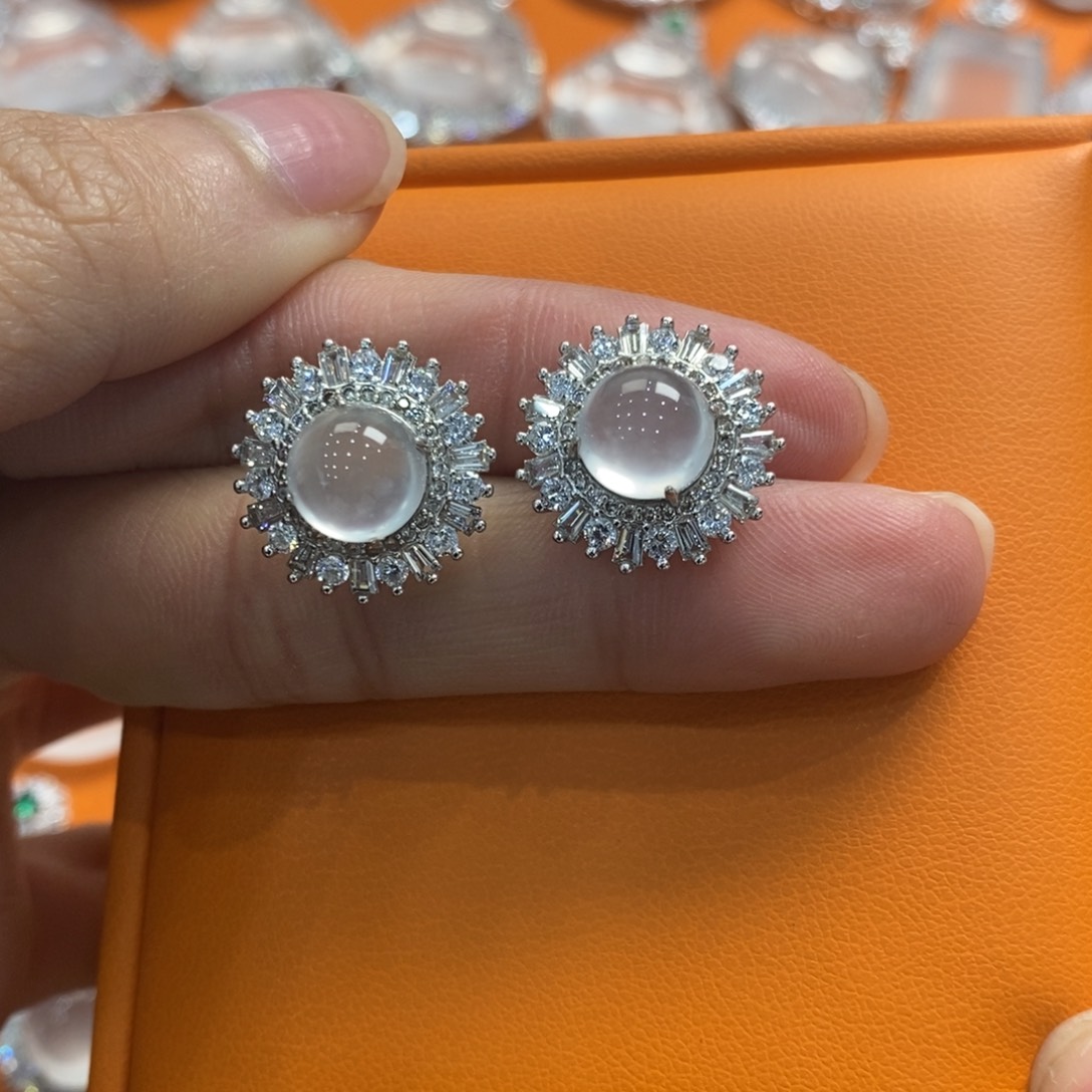 石英质玉吊坠(赠链)银S925镶嵌