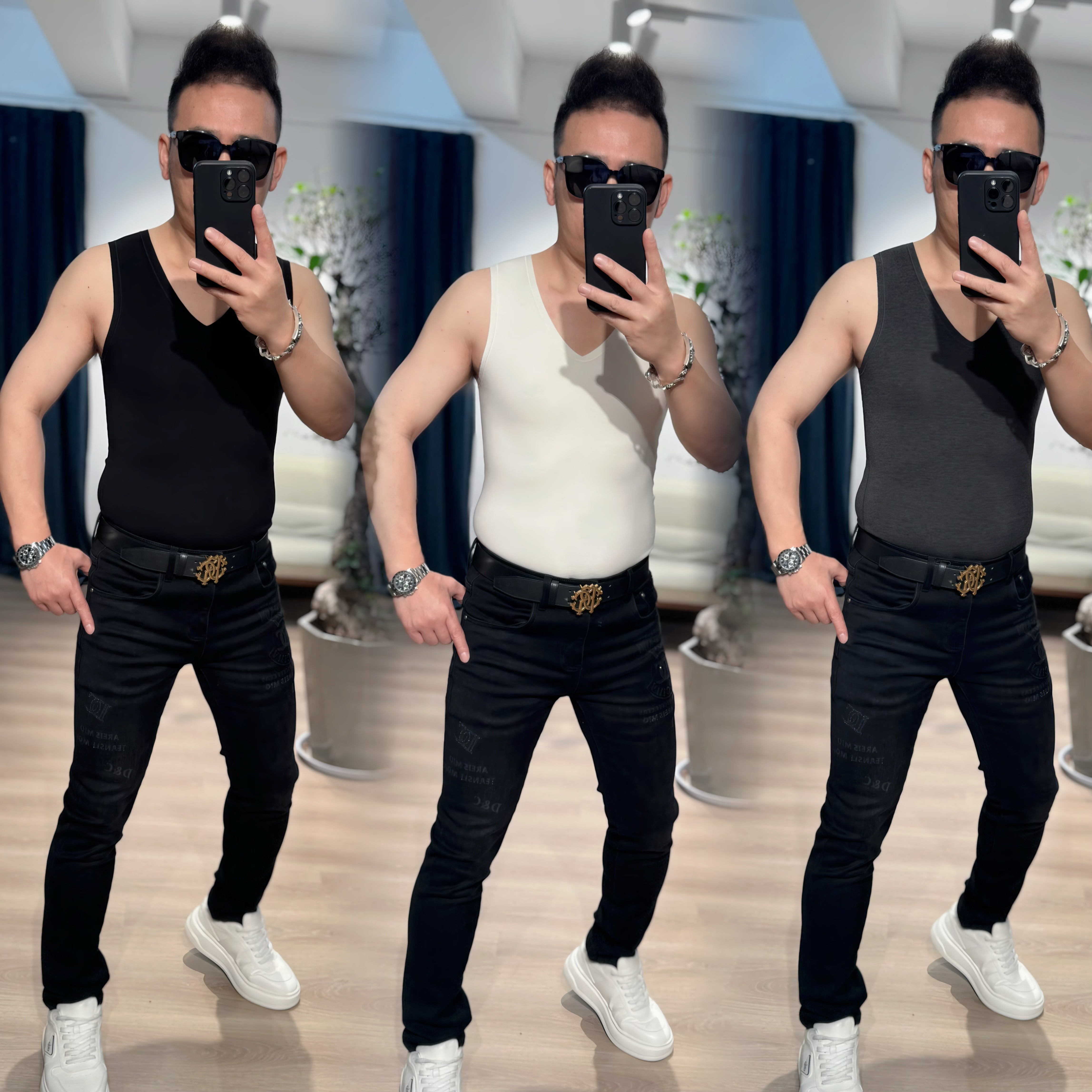 【VG轻奢】25冬季新款男士高端山羊绒保暖百搭无痕三色背心