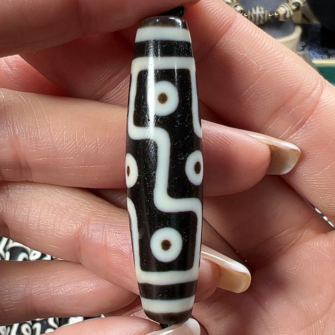 玛瑙/玉髓未镶嵌珠宝半成品聚缘古法折线九眼