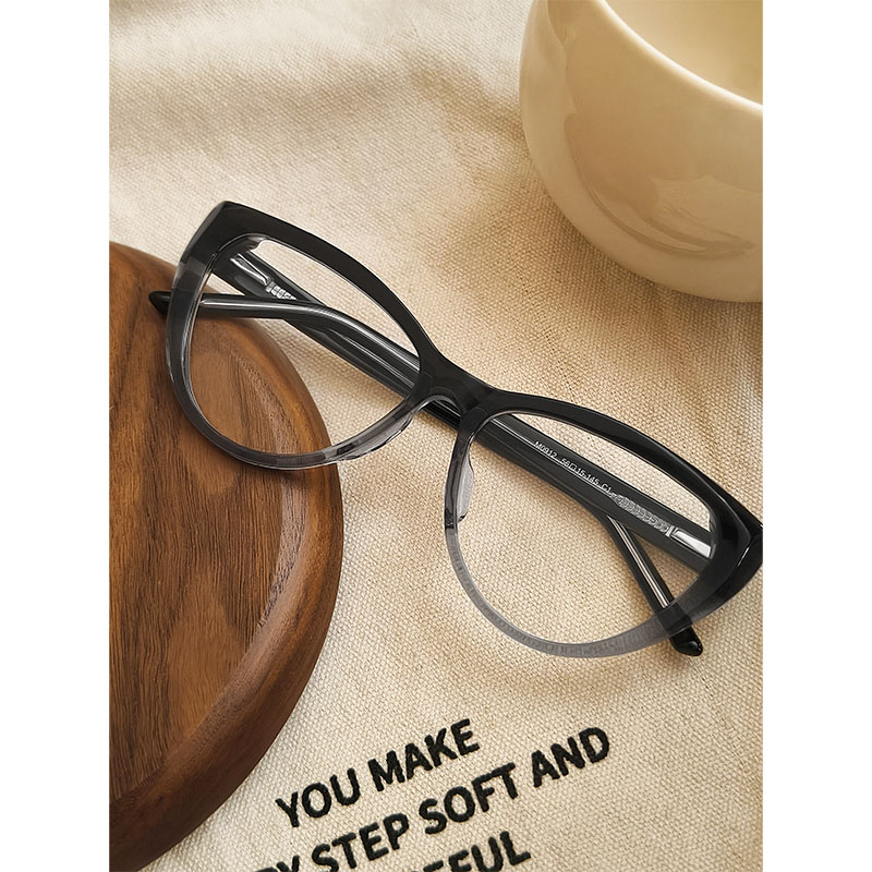 渐变眼镜框 海妖风时髦个性猫眼简约轻便百搭眼镜架