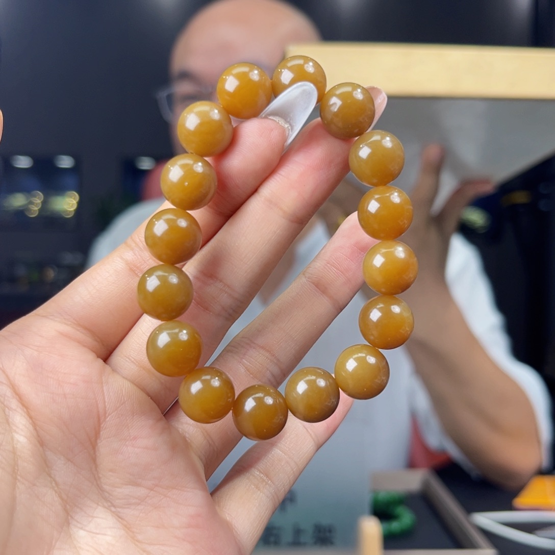 加***出手链未镶嵌和田玉纯天然和田玉新疆且末金山糖k12