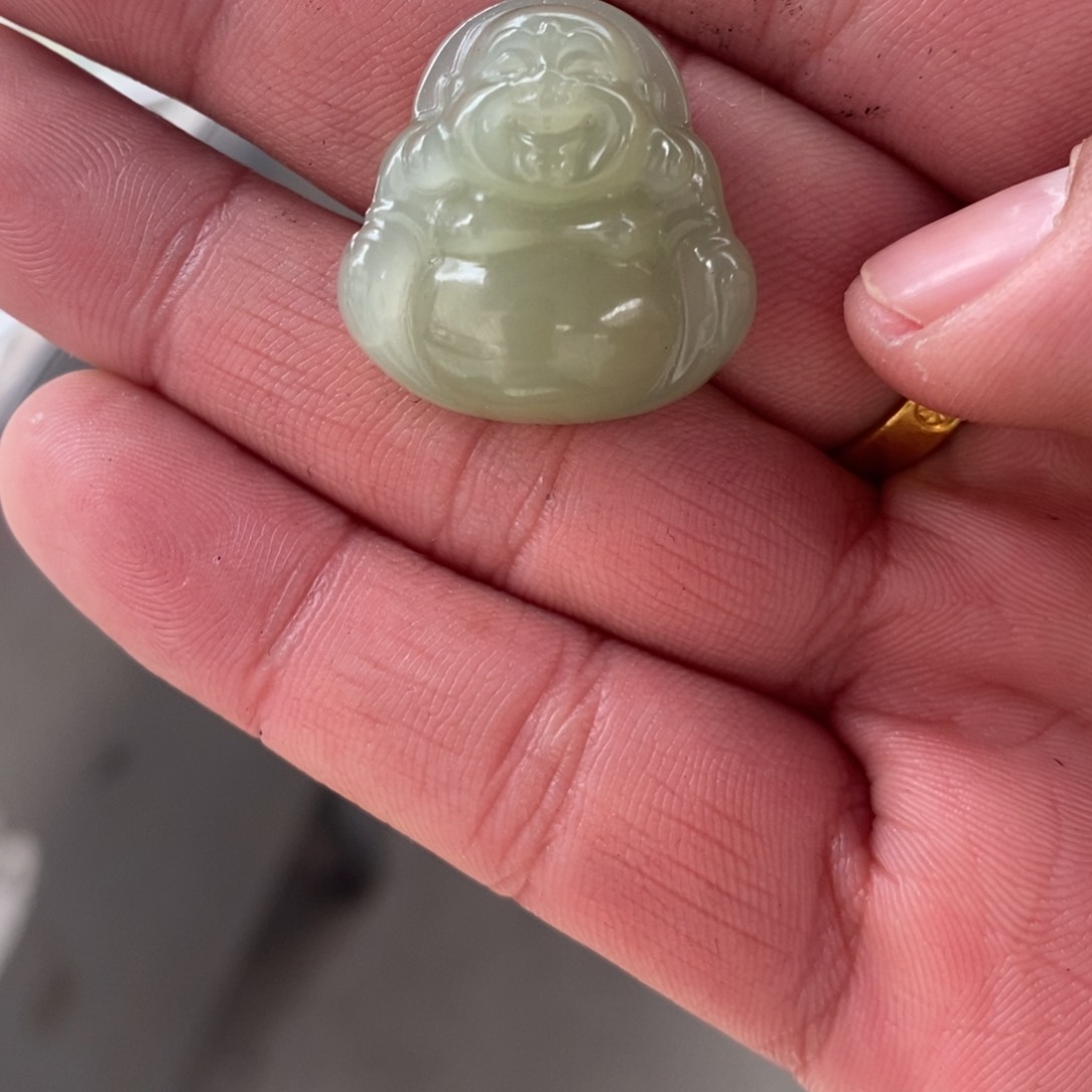 定制和田玉和田玉佛公25mm定制抛光