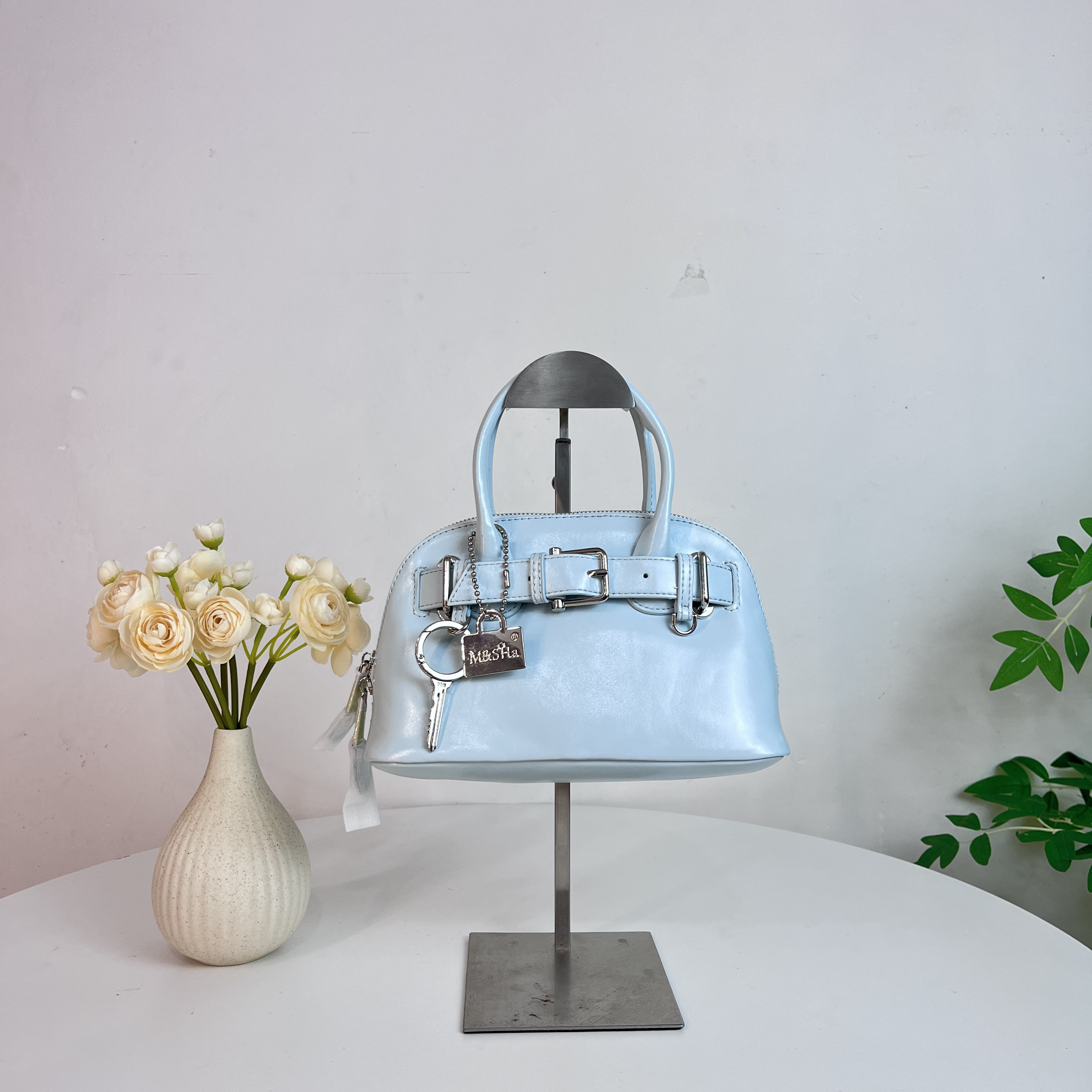 MaSHa玛莎薄荷蓝款号71685百搭贝壳包女款