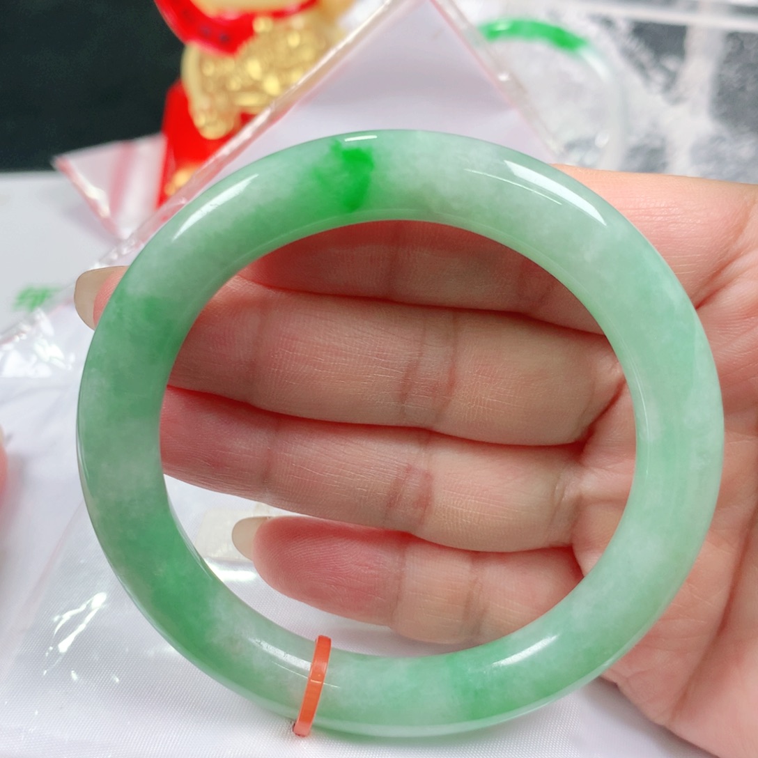 未镶嵌手镯翡翠编号0156 圆条55➕