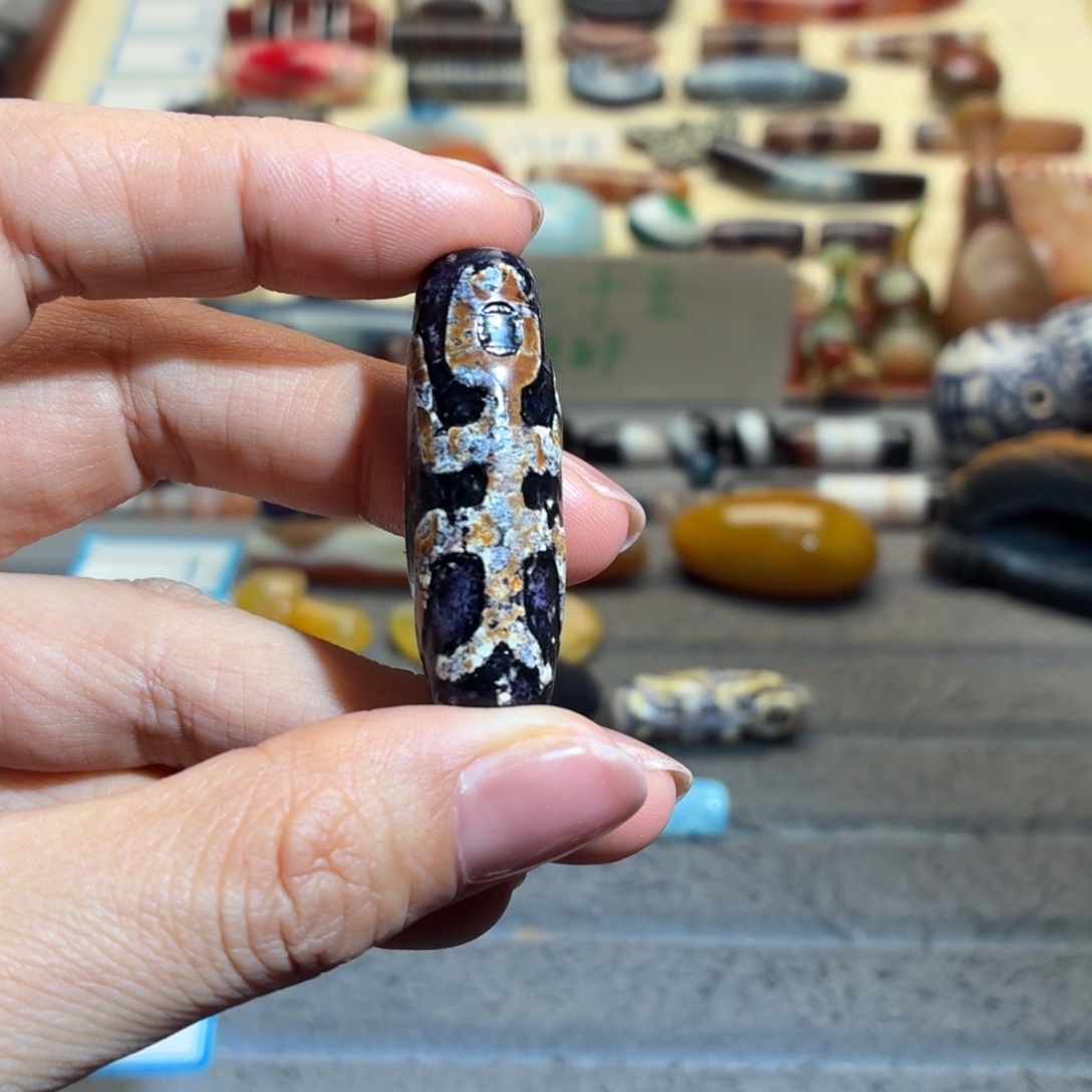 灰***儿玛瑙/玉髓合金颈饰