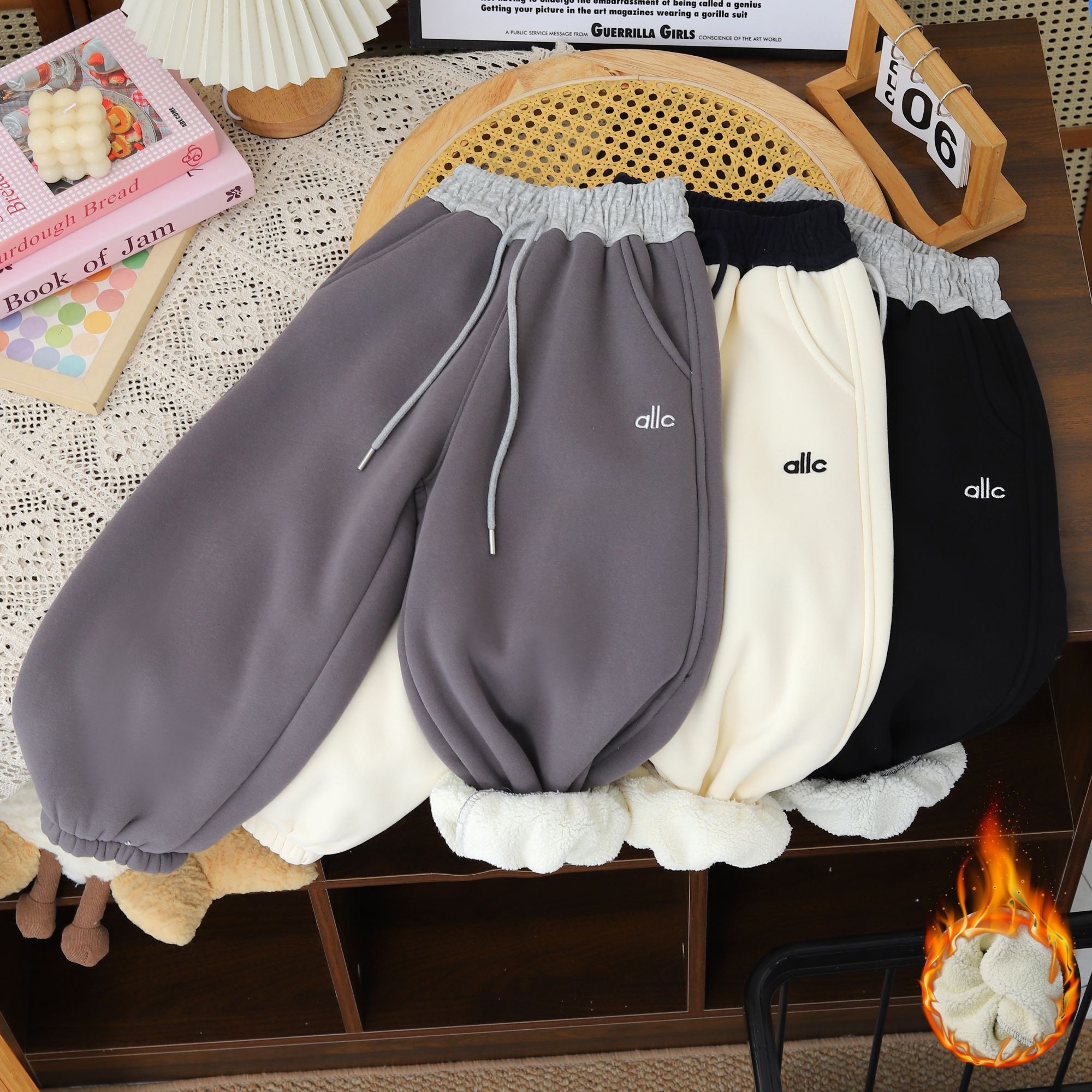 【850克葵花绒】加绒洋气束脚裤休闲风休闲裤儿童冬季运动防风保暖