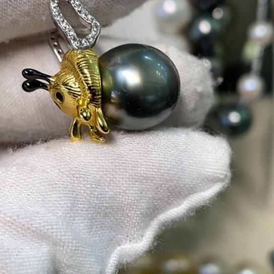 海水珍珠颈饰银S925镶嵌12.2