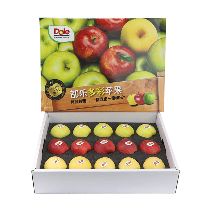 【都乐Dole】陕西多彩富士苹果彩箱/礼盒4.5斤起 精美脆甜 多汁浓郁