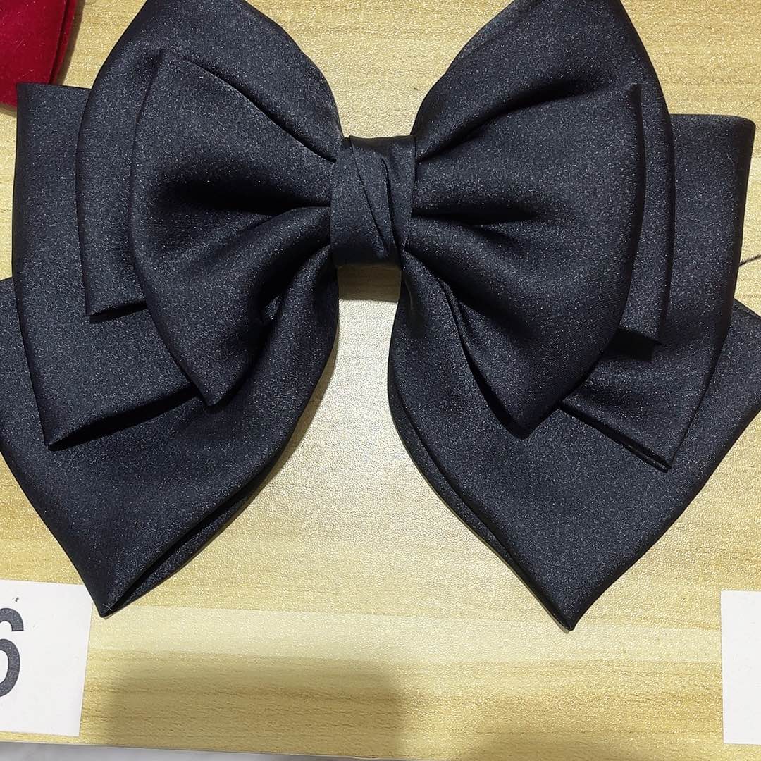 皮质铁合金蝴蝶结发夹