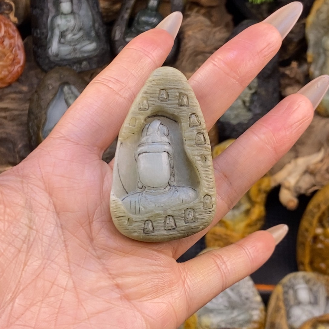 定制翡翠未镶嵌特价 观音首