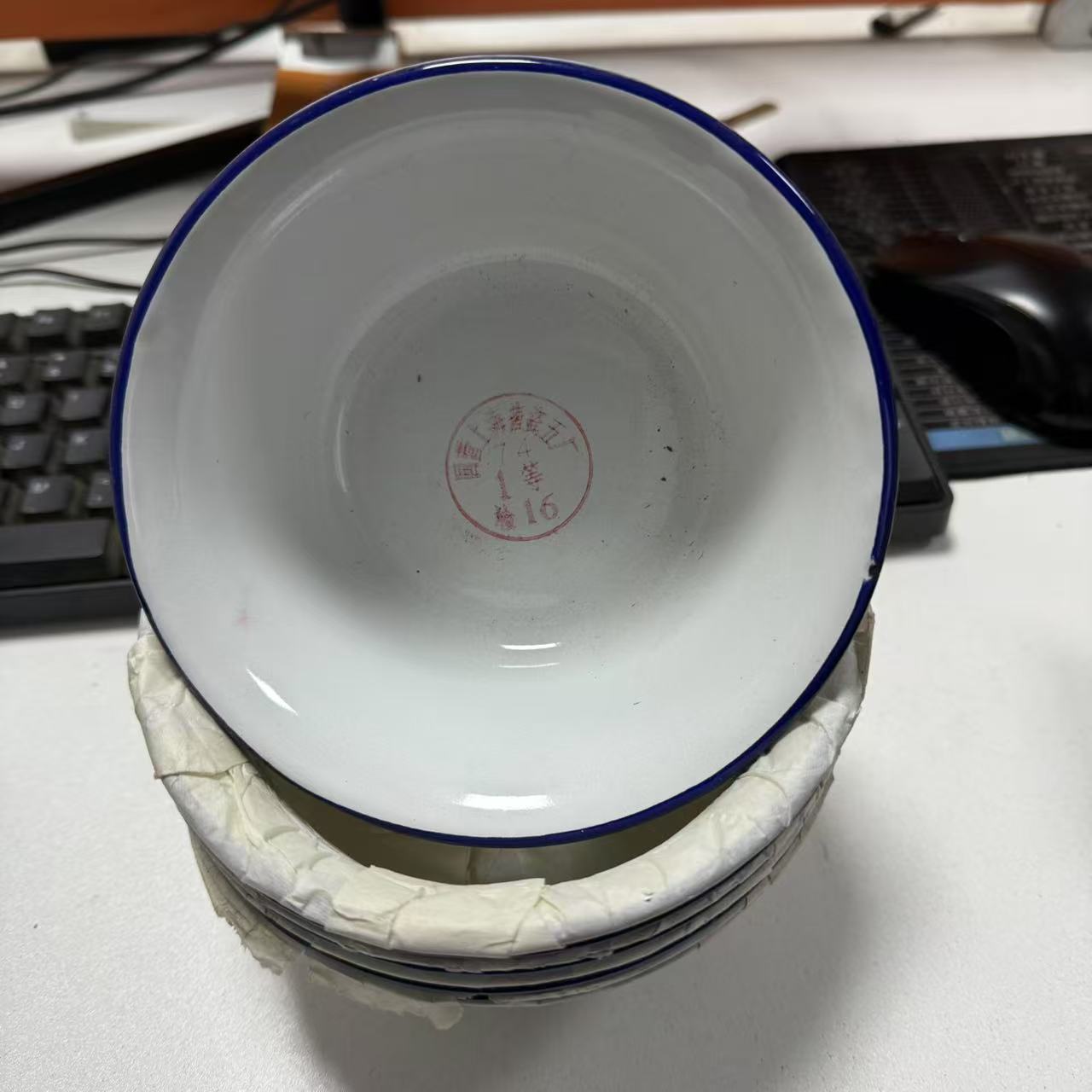 正品老货70年代白色搪瓷碗怀旧收藏老物件