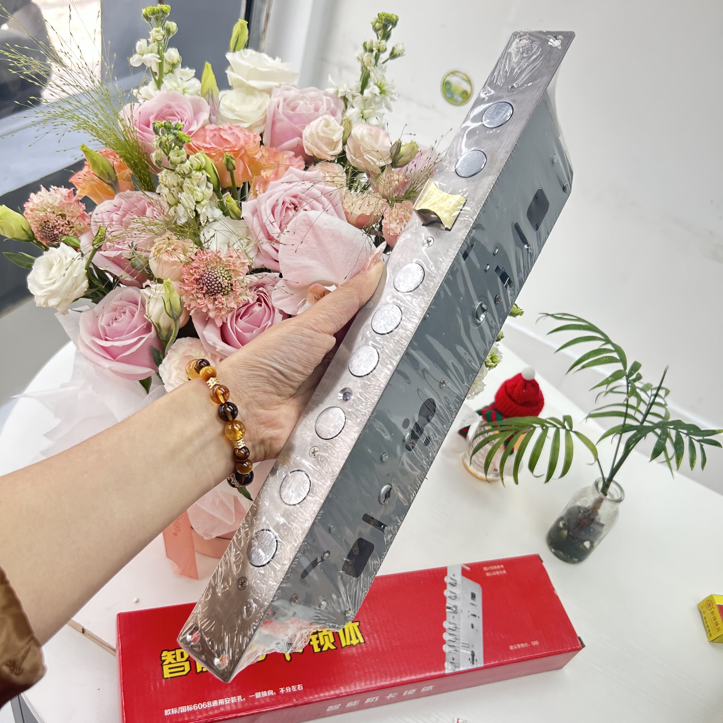 （拍一发16）淘锁汇半钢铜舌40*3888防卡假勾智能锁指纹锁体霸王锁