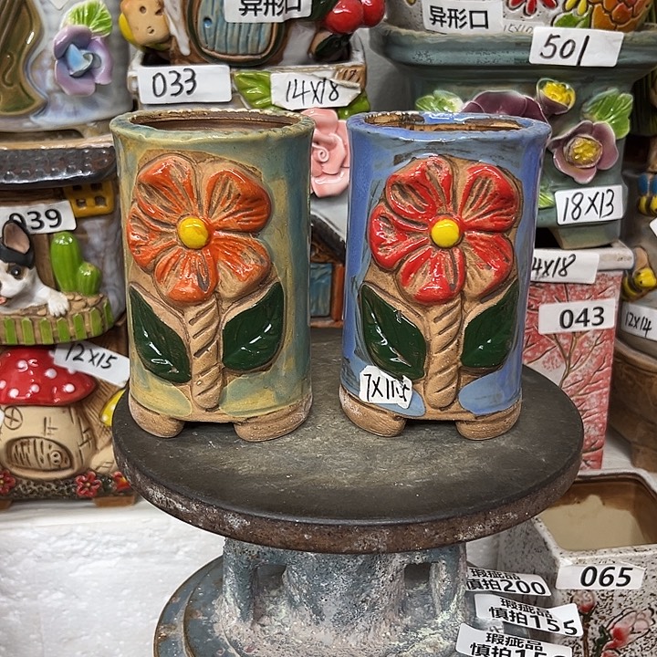 粗陶材质多肉花盆