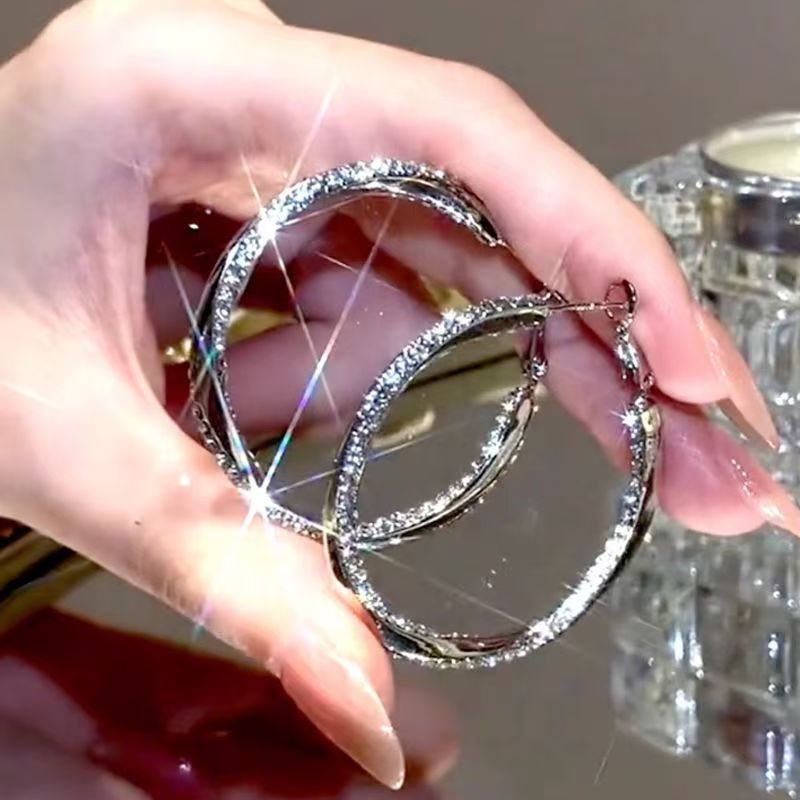 TAOMEIJIA/TAOMEIJIA 铜合金耳饰 气质夸张耳圈轻奢简约耳环B231