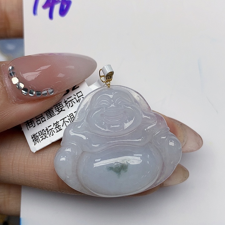 翡翠颈饰18K金镶嵌555555