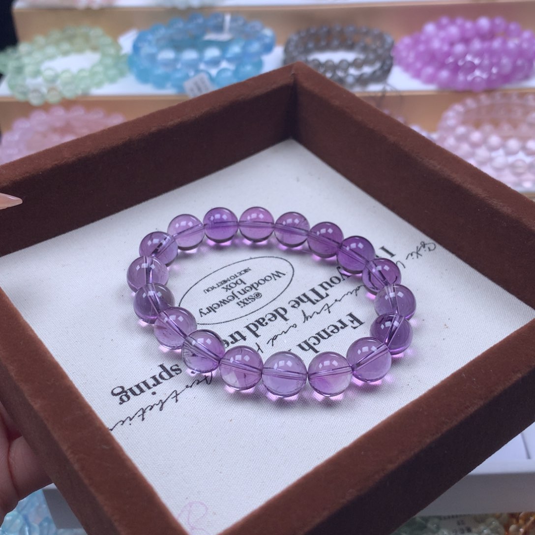 水晶手链未镶嵌S****a巴西紫10+mm