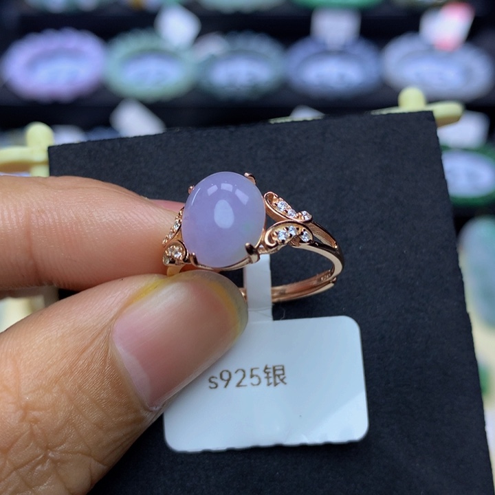 翡翠手链银S925镶嵌翡翠 