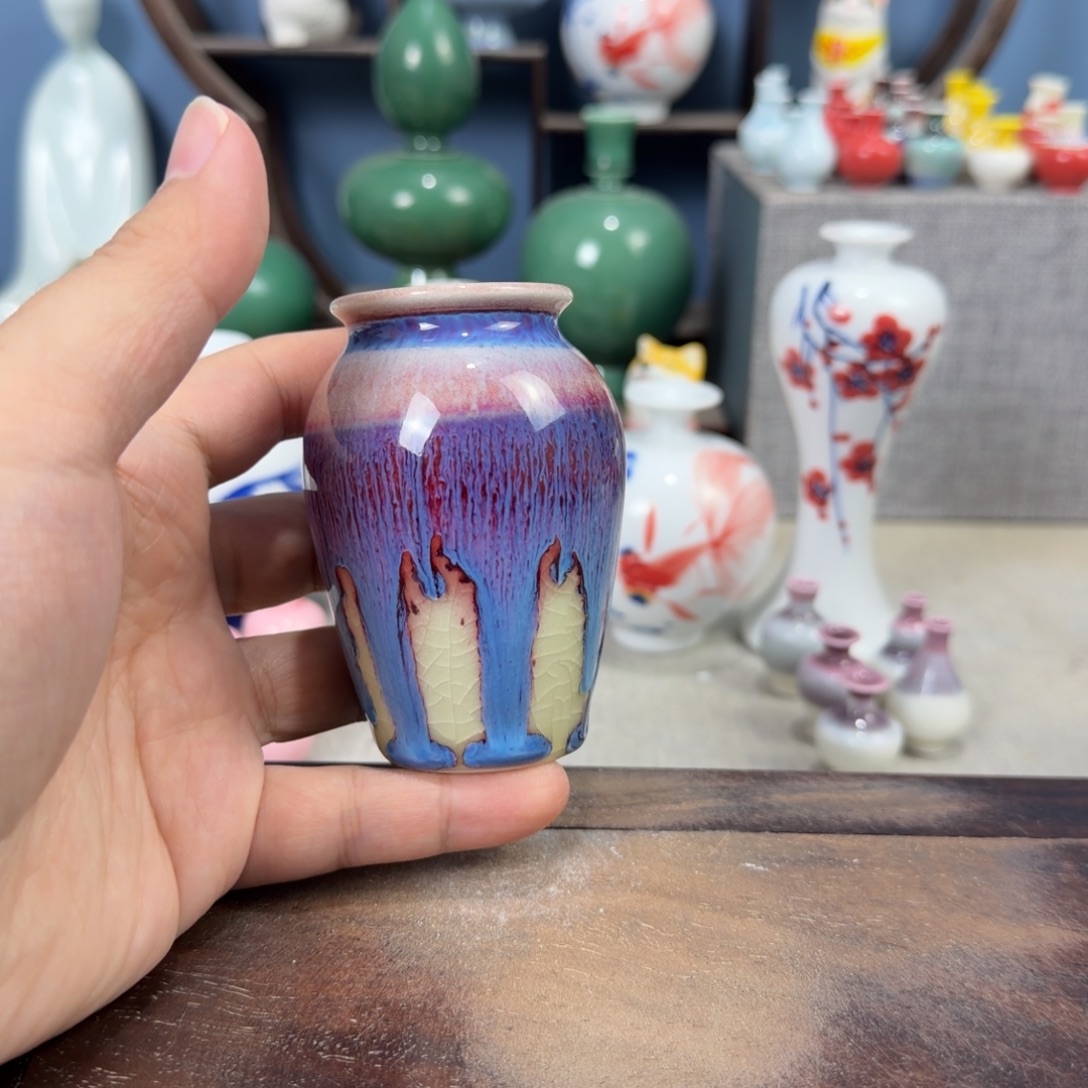 陶瓷手工小花器摆件