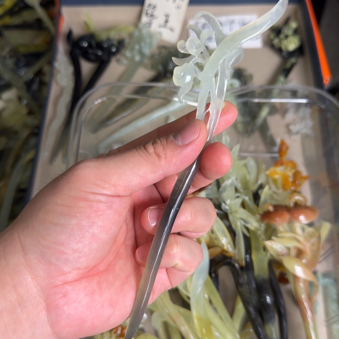 岫玉发饰未镶嵌K*明君玉簪贼拉好看