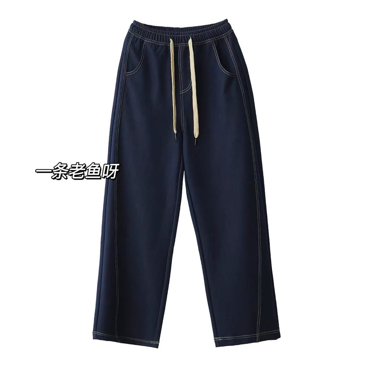 M 春夏新款弯刀休闲裤女 韩版高腰显瘦