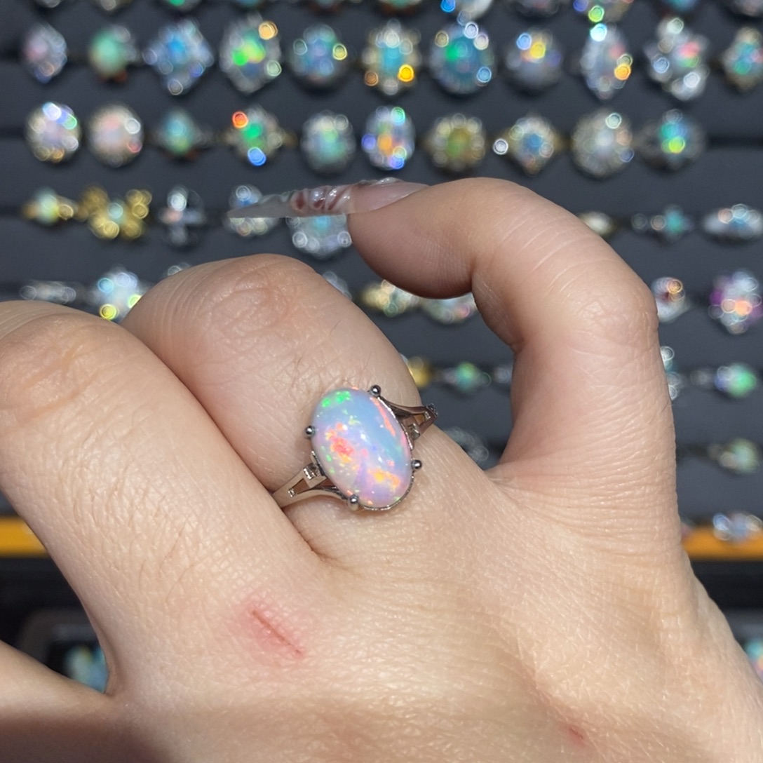 欧泊银S925镶嵌戒指