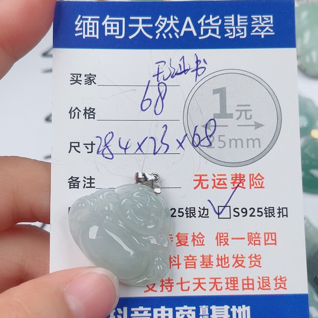 翡翠银S925镶嵌颈饰翡翠