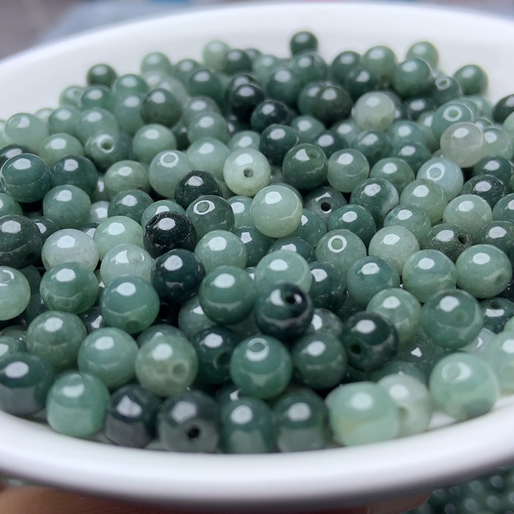 翡翠A货卡5.5翡翠油青100个