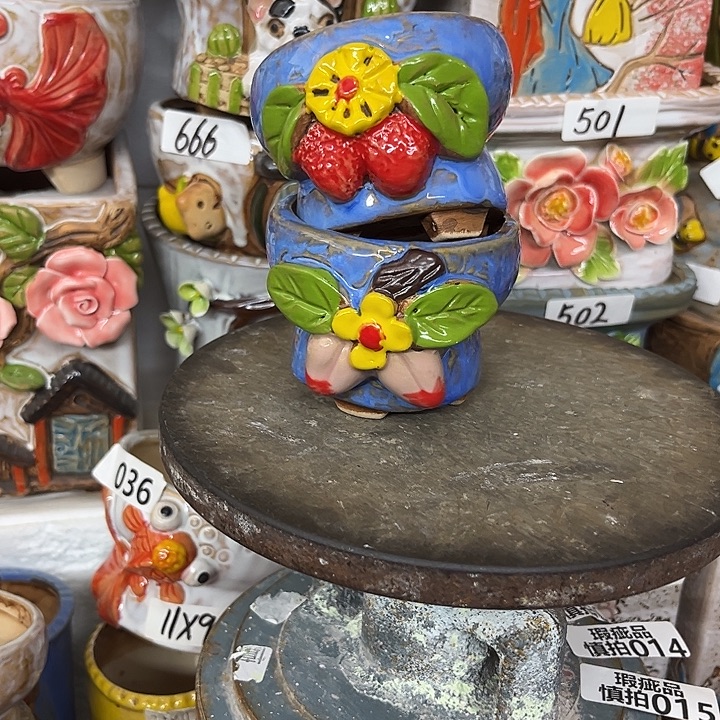 粗陶材质多肉花盆