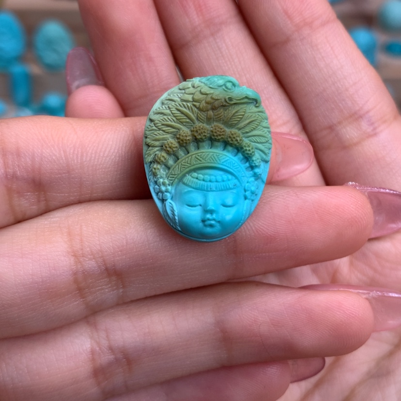 【闪购商品】绿松石雕刻未镶嵌