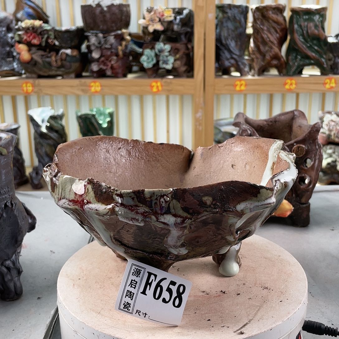 紫砂花瓶手工制作默认微瑕658