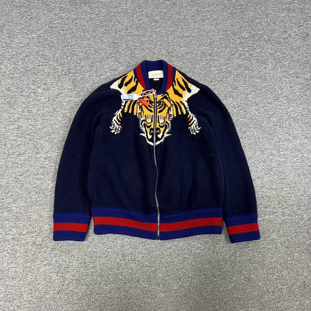 99新 AMIPARIS Gucci 古驰 老虎 针织棒球外套 99新 M码