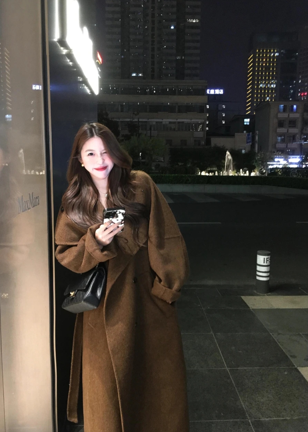 【宋秀妍】秋冬双面羊毛大衣长款