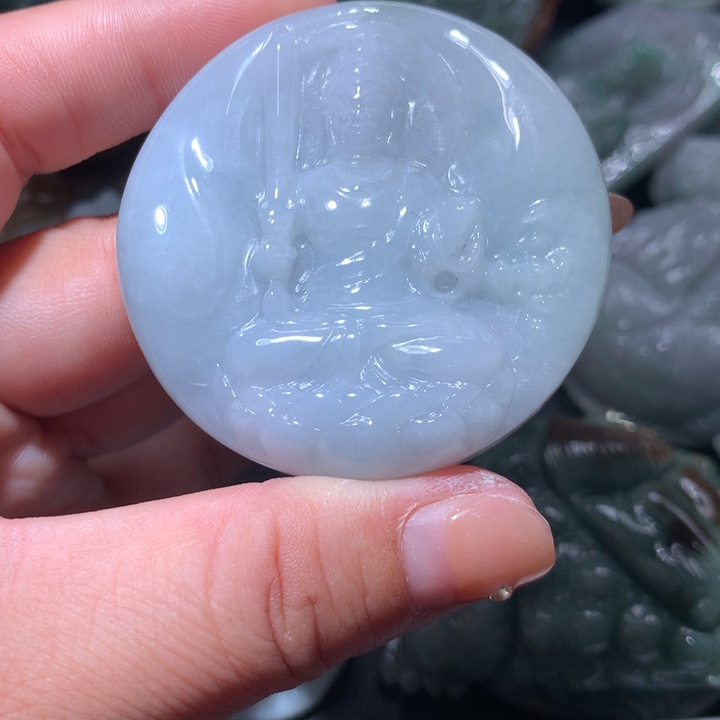 翡翠未镶嵌颈饰保真天然A货翡翠
