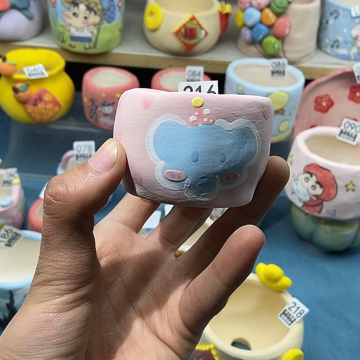 红陶216 接图定制 手工盆