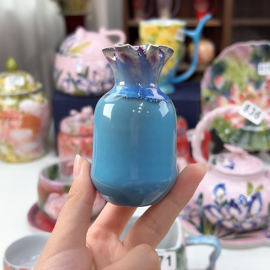 景德镇手绘高温釉下彩陶瓷茶具