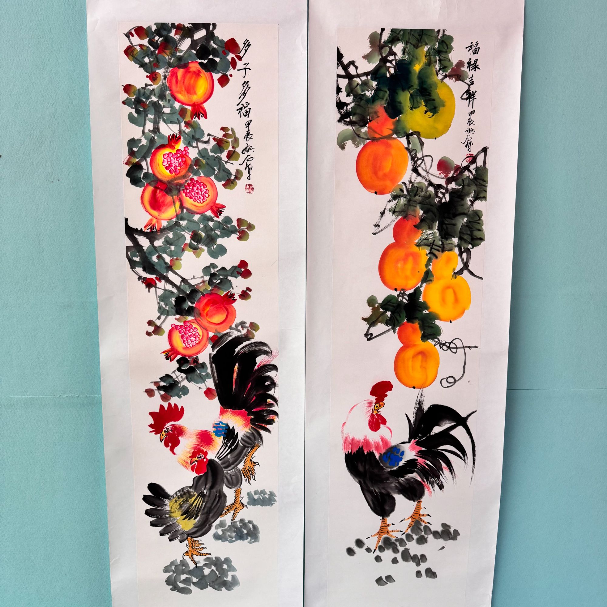 胡宏源公鸡精品绘画作品随机画面