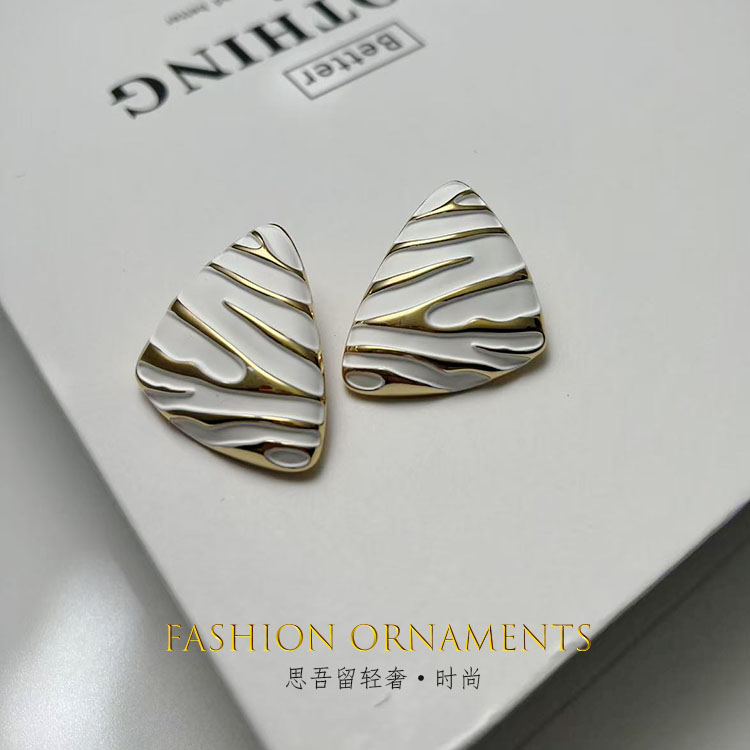 铜合金耳饰 1321 个性夸张 时尚 不规则几何 法式复古耳钉