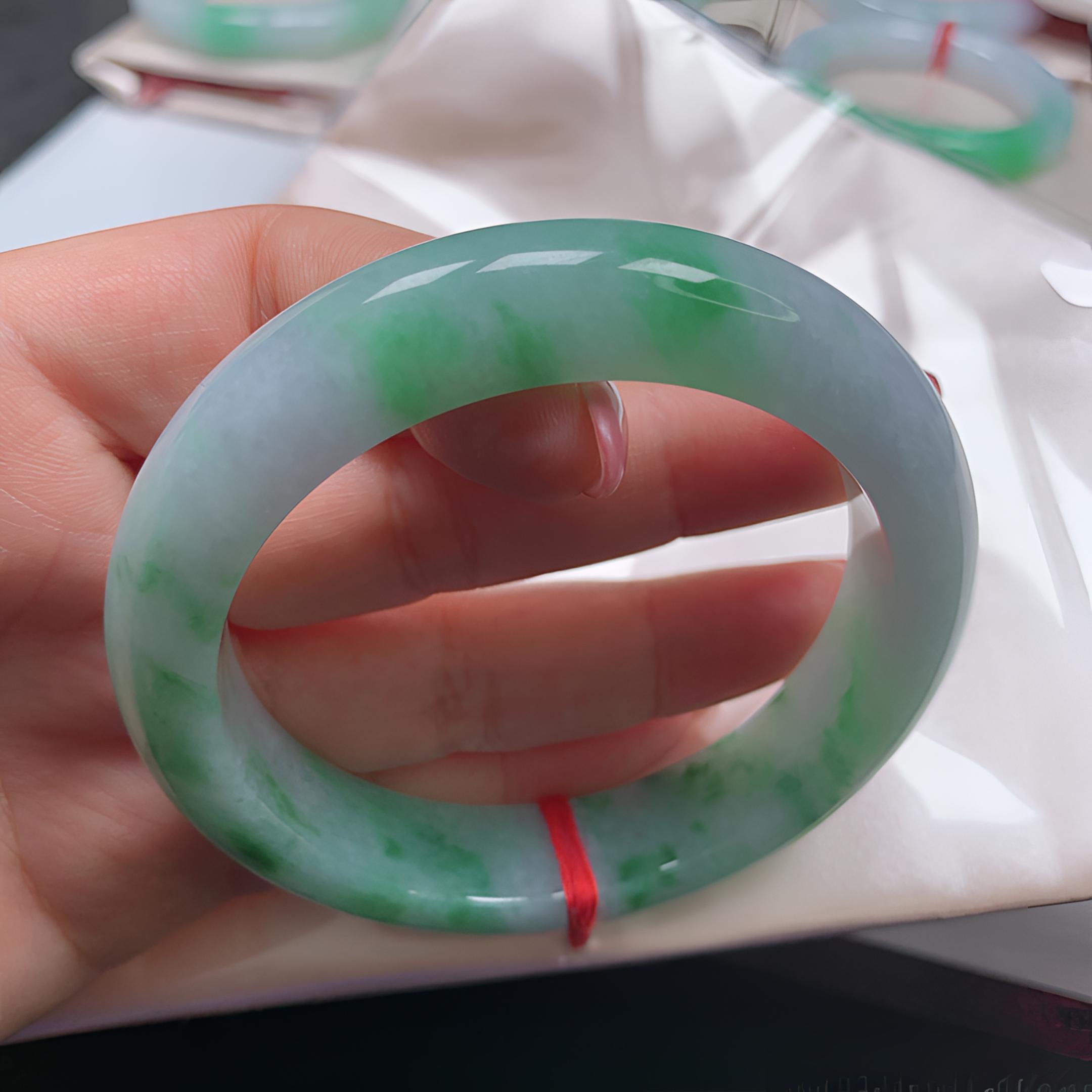 紫飘花泥鳅背57圈手镯