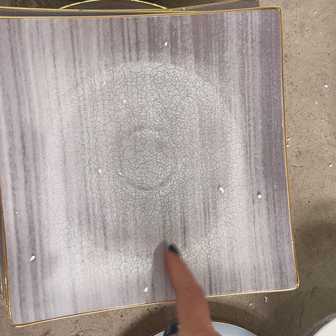 瓷片八寸翘盘四个微瑕