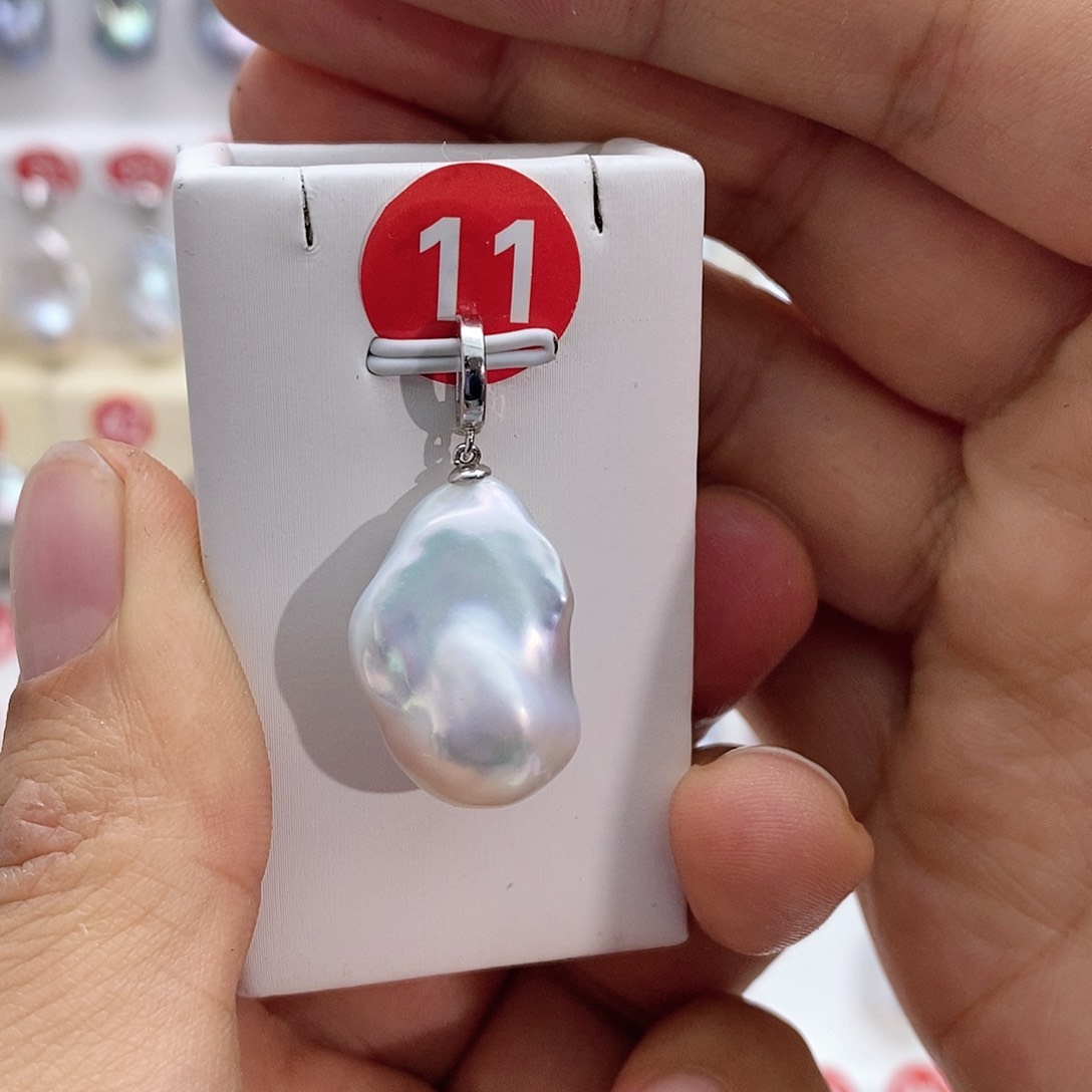 淡水珍珠颈饰银S925镶嵌塘*