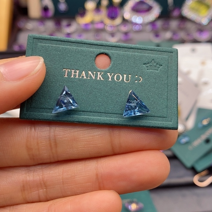 托帕石耳饰银S925镶嵌柳**明天然托帕石耳饰